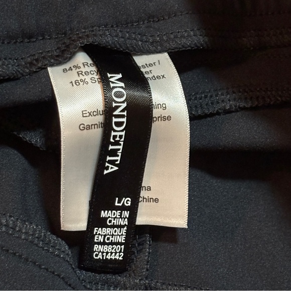 Mondetta women’s black pin tuck high rise SZ L pants pockets athletic NWT - Picture 8 of 10